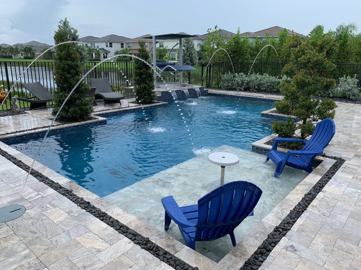 White Aurora Sandblasted Marble Paver - USA Marble LLC